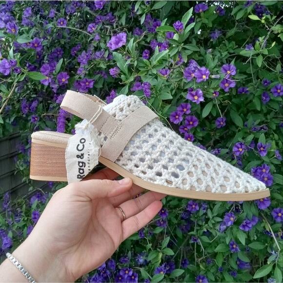 [H148] RAG & CO [ROSALIE] Off White Block Heeled Sandal, Size 9 - Picture 9 of 15